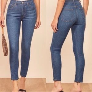 Reformation High Rise Skinny Dark Wash